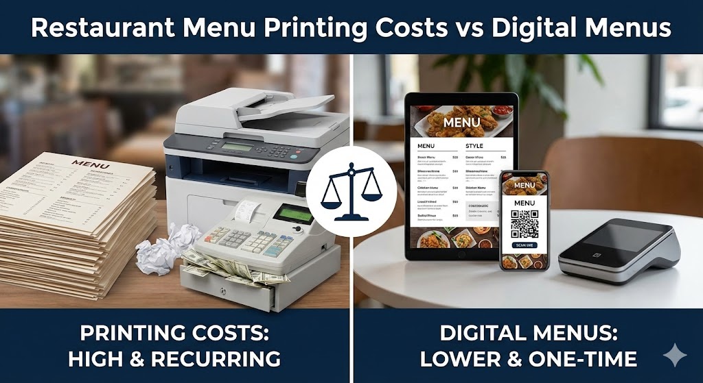 Restaurant Menu Printing Costs vs Digital Menus: A Complete Cost Comparison for 2025